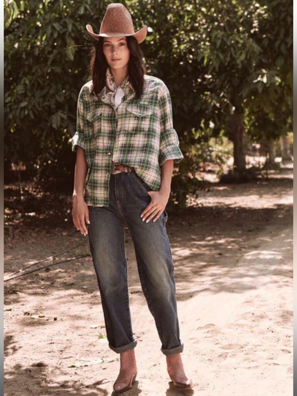 The Great - The Heritage Plaid Shirt - Green - Size 2 (medium)